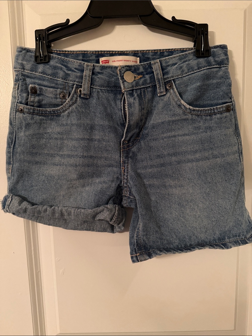 Levi's Blue Rolled-Hem Denim Shorts
